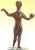 Femme nue avec une boule dans la main